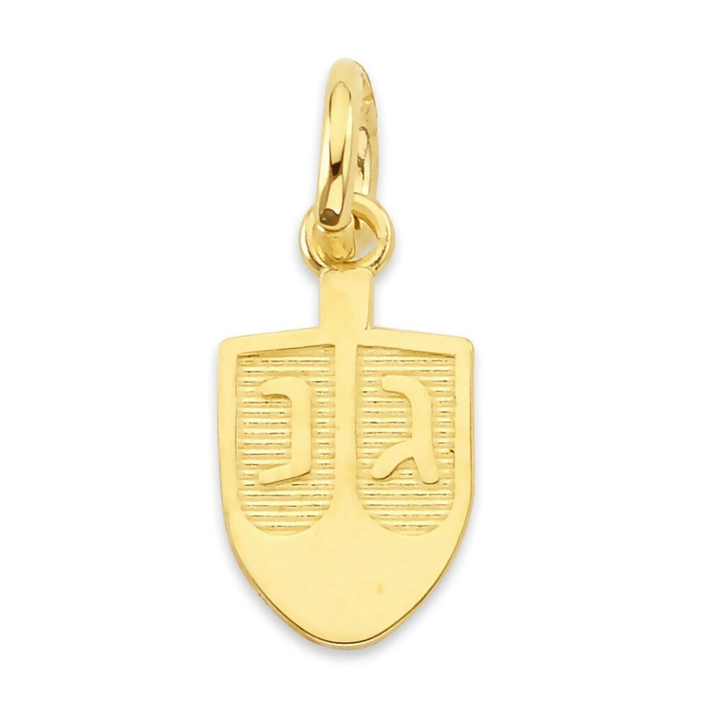 Solid 14k Gold Dreidel Charm - Symbolic Jewelry Gifts for Her